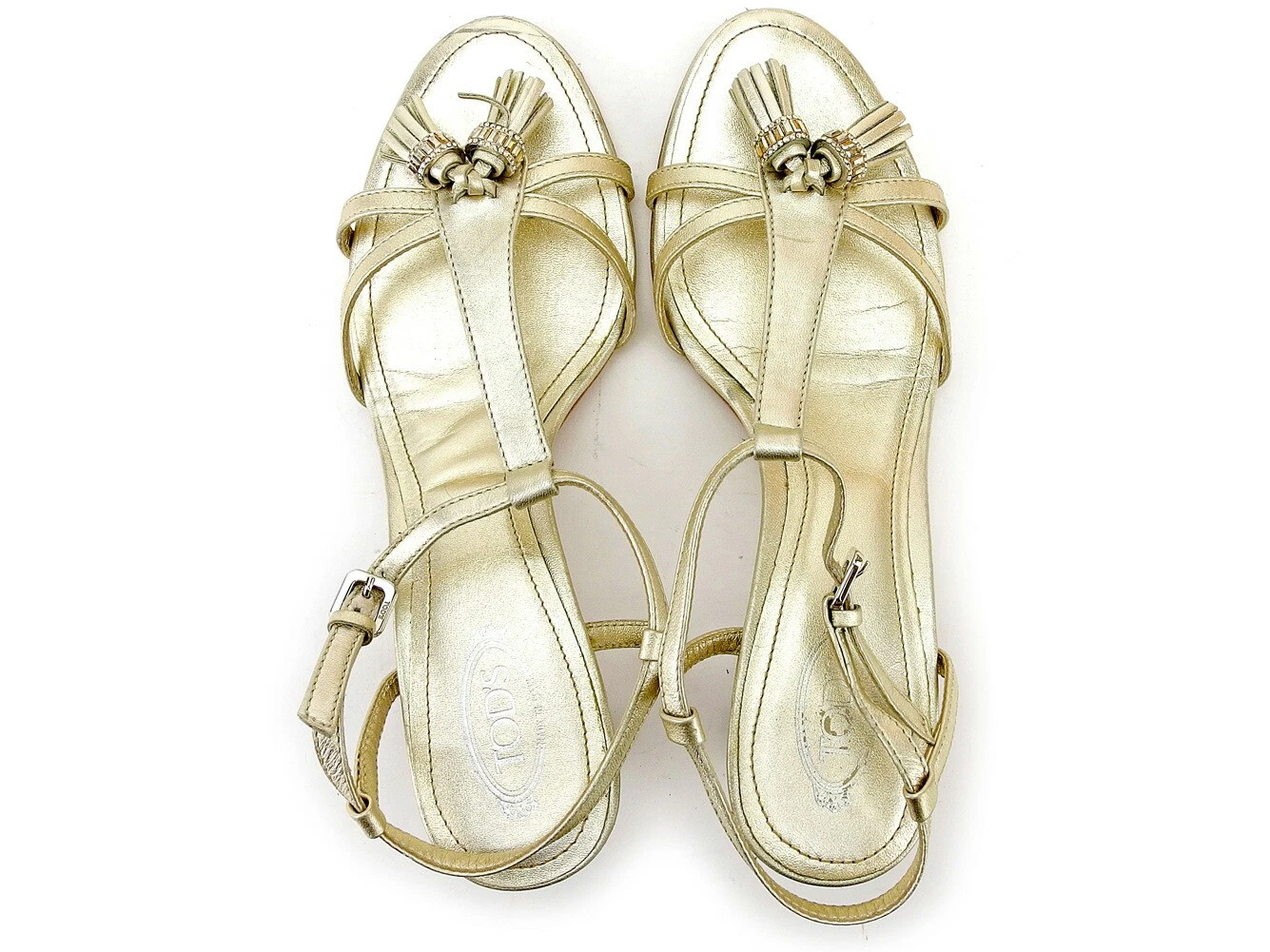 TOD’S TOD'S Sandali Marca Sandali Sandali Scarpe Calzature Estate Oro Argento 37 T Str