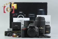 "Count 3,065" Nikon D5500 Black 24.2 MP DSLR 18-55 55-300 VR Lenses w/ Box