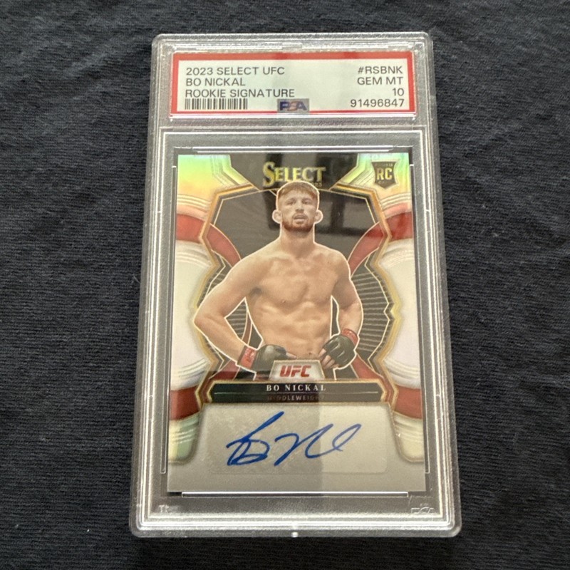 2023 PANINI SELECT UFC RC SIGNATURES #RSBNK BO NICKAL PSA 10