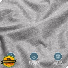 Bare Home King Flannel Sheet Set Heathered Light Grey 100 Cotton Soft