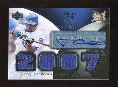 2007 UD Exquisite Rookie Signature Materials #173 Felix Pie Patch Auto /199 *d3