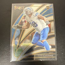 PANINI 2025 SELECT TATE RATLEDGE ROOKIE DETROIT LIONS CLUB LEVEL #270