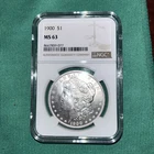 1900  Morgan Silver Dollar  NGC MS63
