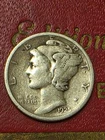 SEMI-KEY 1925-S Mercury SILVER Dime  1925 "SAN FRANCISCO "   in VERY FINE ( VF )
