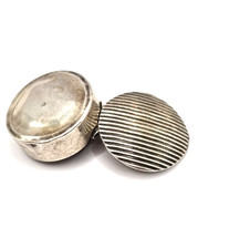 Antik Jugendstil Silber Pillen Tabak Dose 800er rest vergoldet Blumen um 1890
