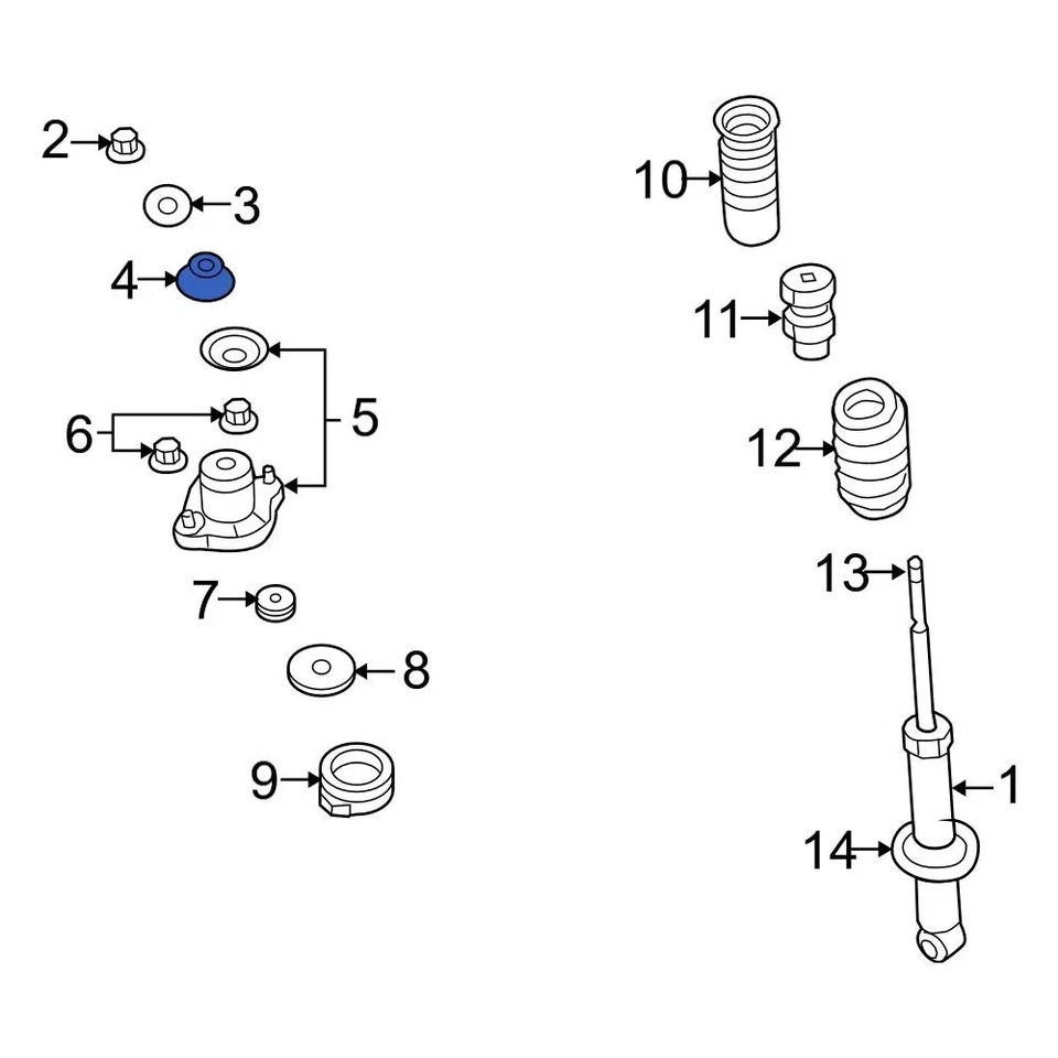 For Jeep Patriot 2007-2017 Jeep 5085458AA Front Upper Coil Spring Insulator Foto 3 de 4