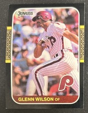 1987 Donruss Glenn Wilson Baseball Card #62 Phillies OF VG O/C