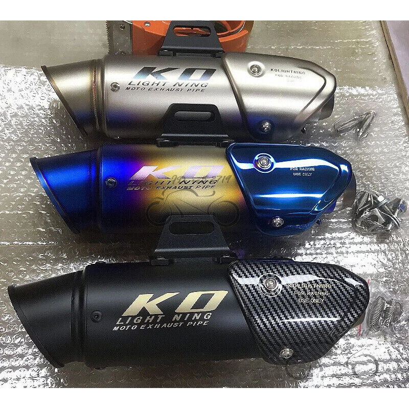 For Honda CBR500R CB500F CB500X 2013-2015 Slip on Exhaust Mid Pipe Black Muffler - Image 4 of 4