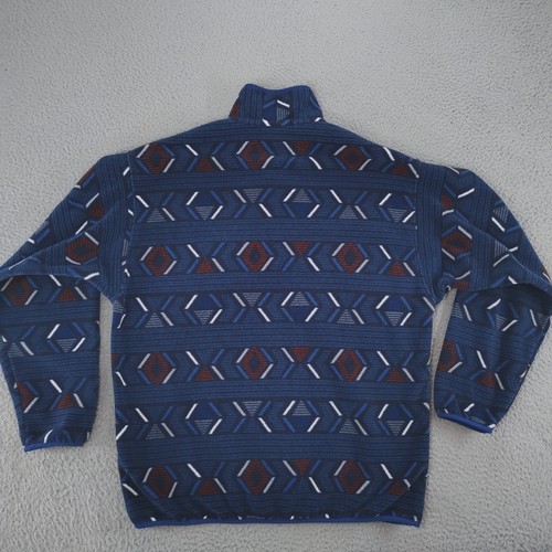 Patagonia Aztec Synchilla Snap-T Pullover Fleece Jacket Mens Large Blue Red - Picture 2 of 22