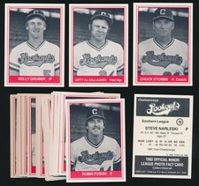1982 TCMA Chattanooga Lookouts -Full Set (25) w/ KELLY GRUBER, CHUCK STOBBS