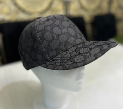 Coach Signature Jacquard Logo Baseball Cap Brown Monogram  display picture 1