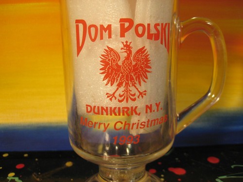 Dom Polski Society Polish Eagle Dunkirk New York Christmas 1993 Glass Coffee Mug - Picture 3 of 4