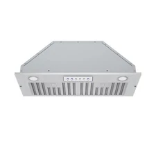 Awoco 11-3/4"D Built-in/Insert Stainless Steel Range Hood, 4-Speed, 600 CFM, ...