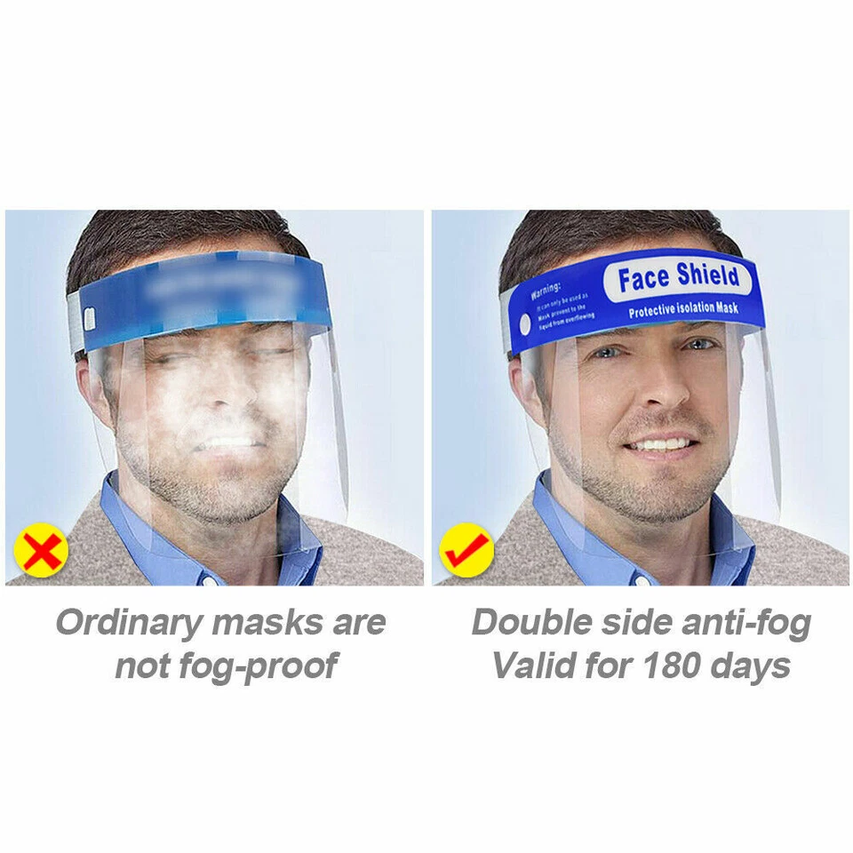 Full Face Shield Cover Protection Safety Mask Anti-Fog Anti-Splash Clear Glasses - image 3 of 4
