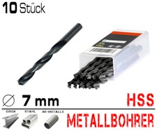 HSS Metallbohrer Spiralbohrer Eisenbohrer Stahlbohrer Ø 7.0 mm Bohrer / 10 Stück
