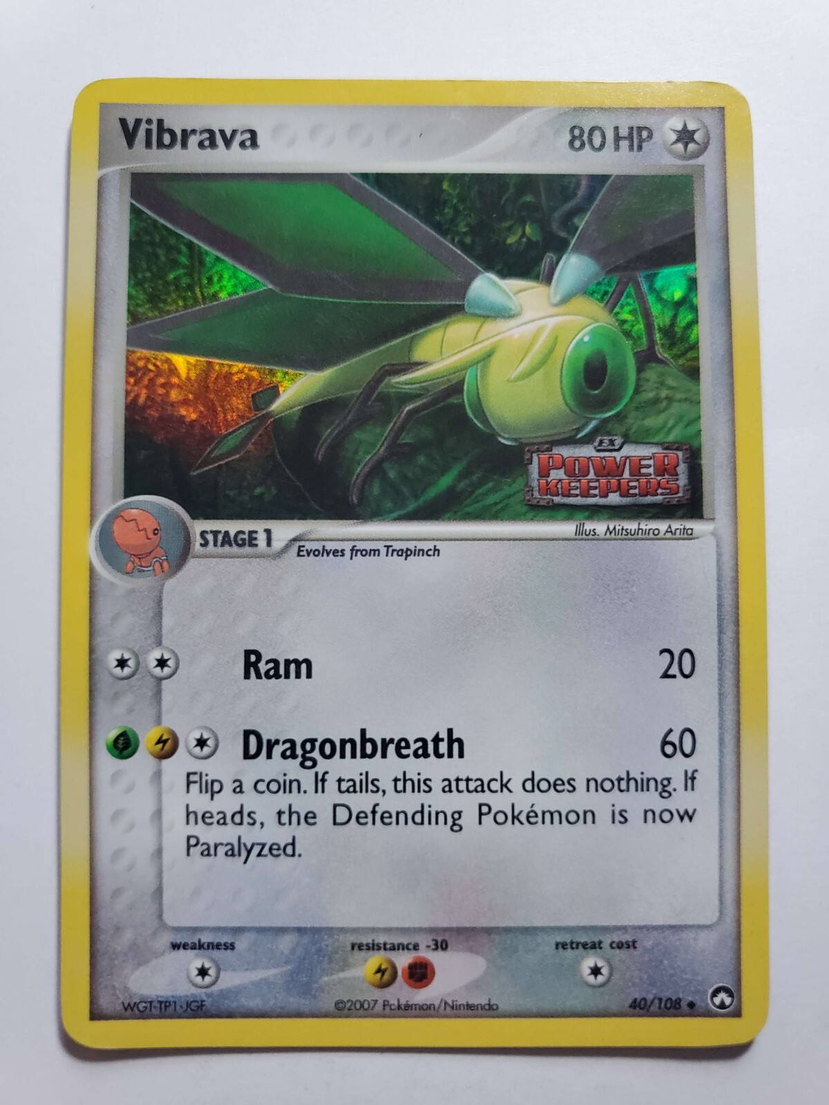 Vibrava 40/108 Ex Power Keepers LP Stamped - 2007 - Holo - Pokémon