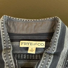 Frye and Co. Striped Shirt Aztec Western Button Up Long Sleeve Mens Small NWT