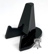 2 Display Stand Easel for Poker Chip Coin Medallion Token Air-tite Acrylic BLACK