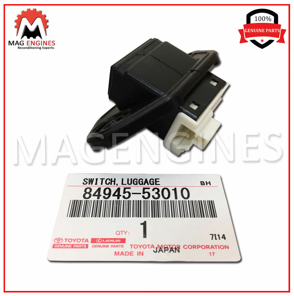 84945-53010 GENUINE OEM LUGGAGE ELECTRICAL KEY SWITCH