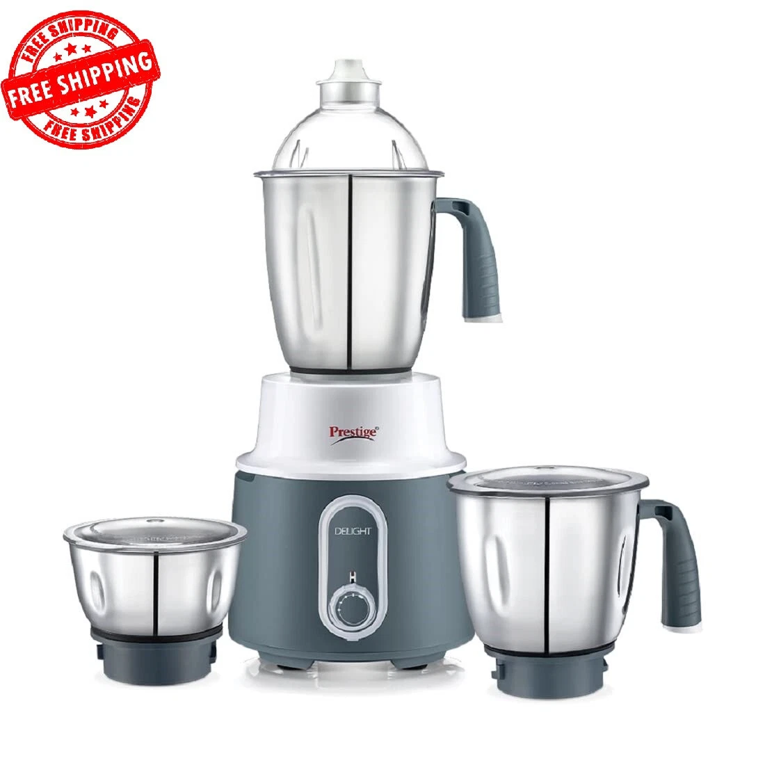 Prestige Delight Mixer Grinder 750 W (With 3 Stainless Steel Jars) Mixer Grinder
