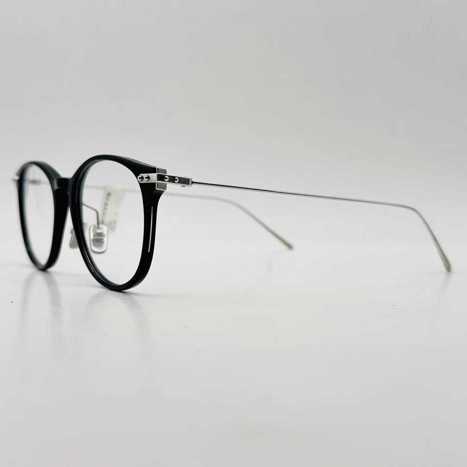 Linda Farrow Anteojos Mujer Ovalados Negro Plata Titanio Mod. LF01 NUEVO Foto 3 de 4