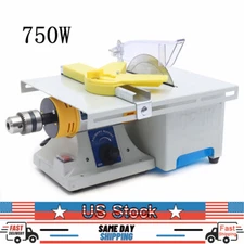 Mini Table Saw Gem Jewelry Rock Jade Bench Polishing Cutting Machine 750W USA