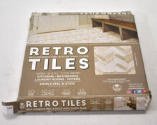 Retro Tiles 12" x 12" Self Adhesive Vinyl Floor Tiles 20 Piece Set Peel Stick
