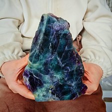5.34LB Natural Fluorite Quartz Crystal mineral Specimen Healing