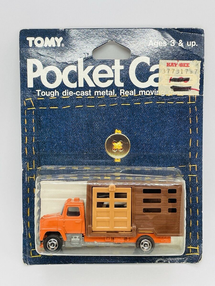 Tomica Tomy Pocket Cars F27-2-4 Ford Cattle Truck - Made In Tomica Tomy Pocket Cars F27-2-4 Ford Cattle Truck - Made In