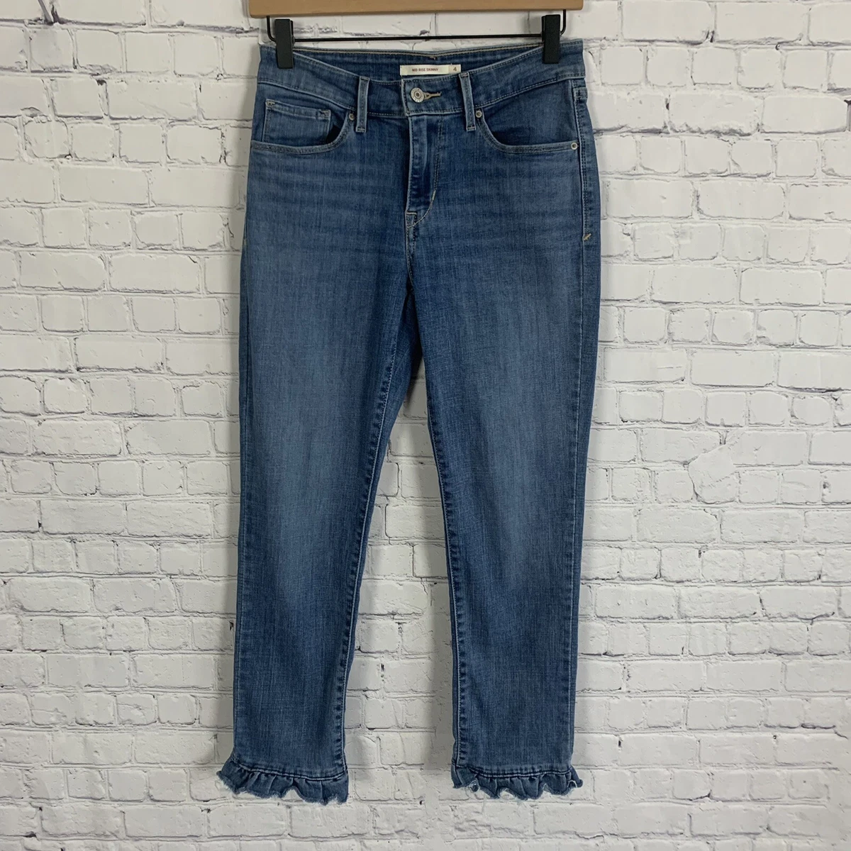 Levi's ruffle jeans deals