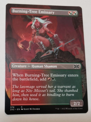 MTG Burning-Tree Emissary 3 2X2 Double Masters 2022 Borderless Common NM x1