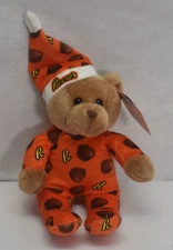 Reese's Peanut Butter Cups 12" Mini Plush Santa Hat Orange Bear Stuffed Animal