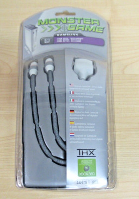 XBOX360 MONSTER Gamelink Fiber Optic 3Meter Kabel Stereoton auf Digital switch