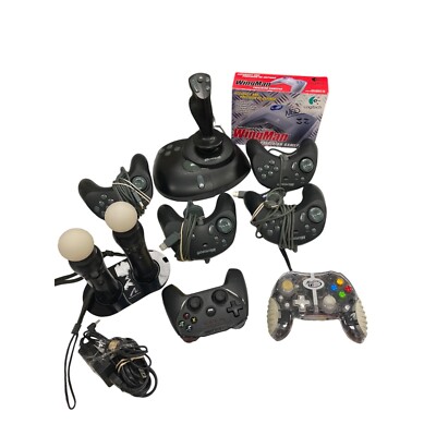 Lot of 9 Game Controllers, see description below SKU 854