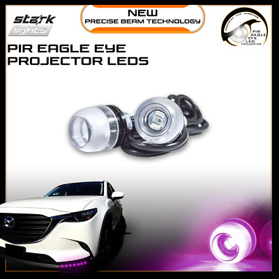 Eagle Eye 18mm Bright Projector PIR 3SMD LED Fog Light DRL Backup Signal PURPLE