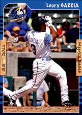 2011 Myrtle Beach Pelicans Grandstand 10 Leury Garcia Dominican Republic DR Card
