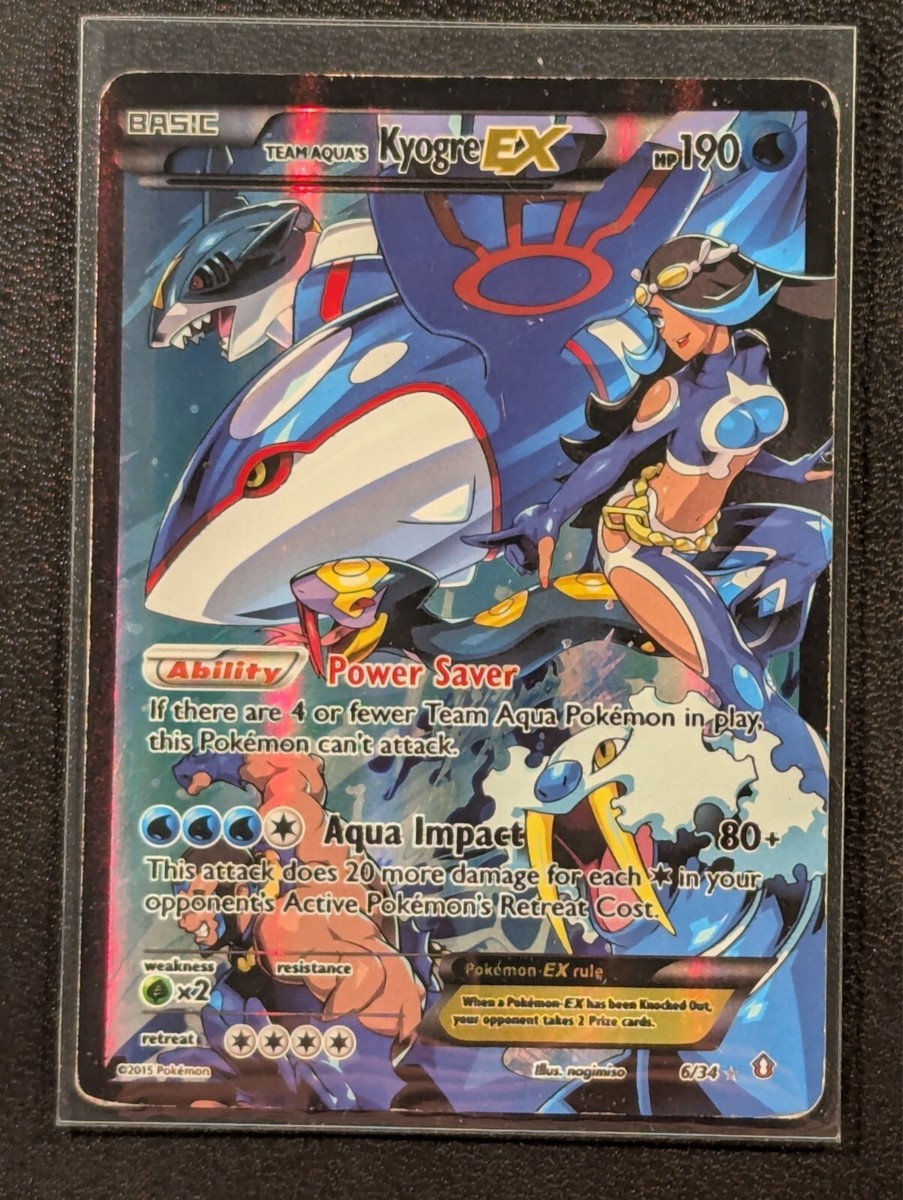Team Aqua's Kyogre EX 6/34 - Double Crisis - Holo Ultra Rare