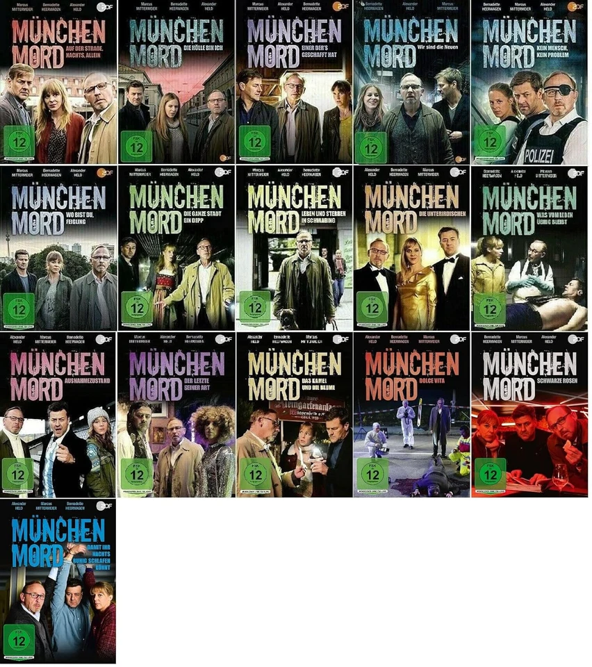 komplett MÜNCHEN MORD 16 Filme ALEXANDER HELD TV-Serie DVD KRIMI Collection NEU