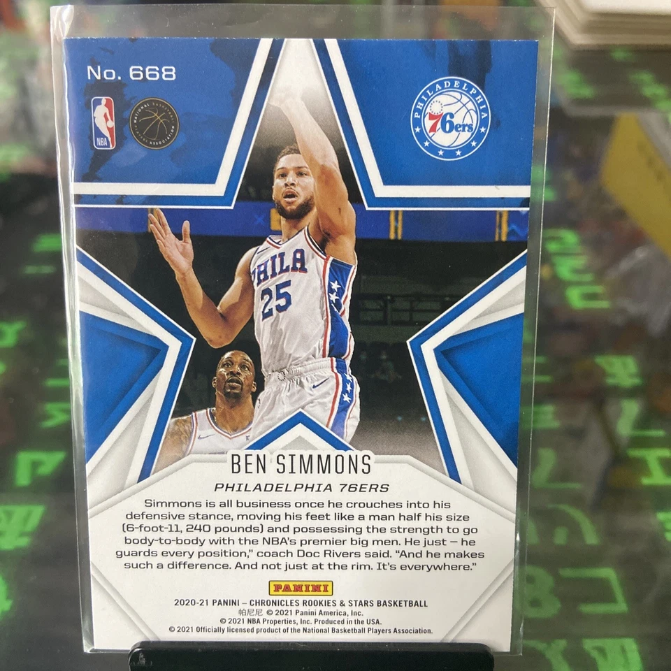 2020-21 Panini Chronicles Rookies & Stars #668 Ben Simmons Philadelphia - Image 3 of 4