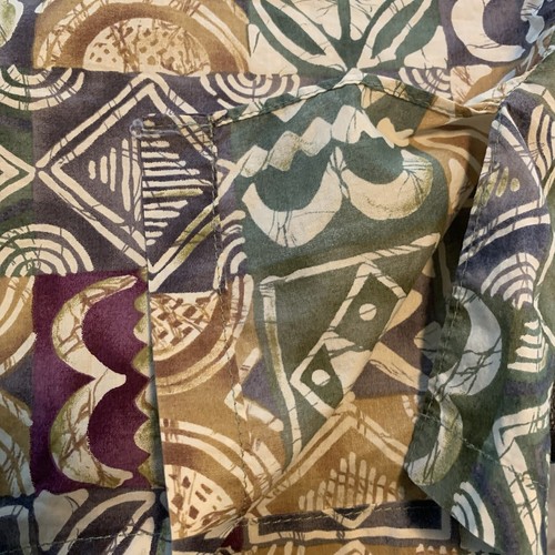 Tori Richard Aztec Geometric Camp Shirt 100% Cotton Lawn Size L - Picture 8 of 8