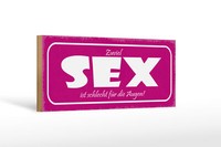 Holzschild Spruch 27X10 Cm Viel Sex Ist Schlecht FüR Augen Schild Wooden Sign