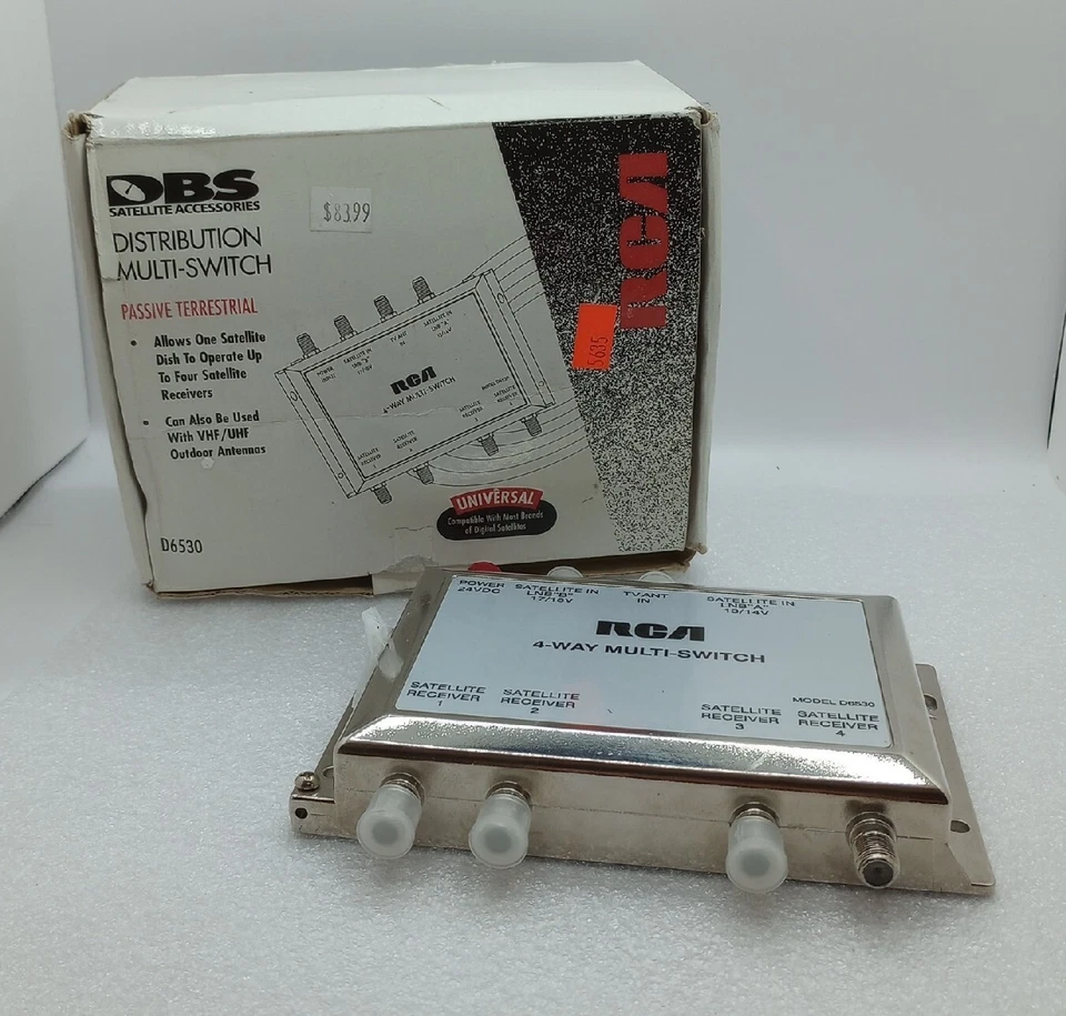 BRAND NEW RCA- DBS - 4 Way Bistribution Multi-Switch, Model D6530 Vintage Part - Image 2 of 4