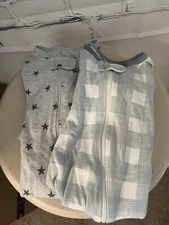 Cloud Island (pack of 2) One Pieces Zip Fronts 100% Cotton  Baby Size 3-6M