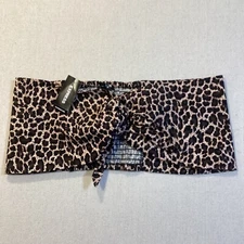 Express Cropped Tube Top Women’s S Leopard Print Front Tie Casualwear NWT