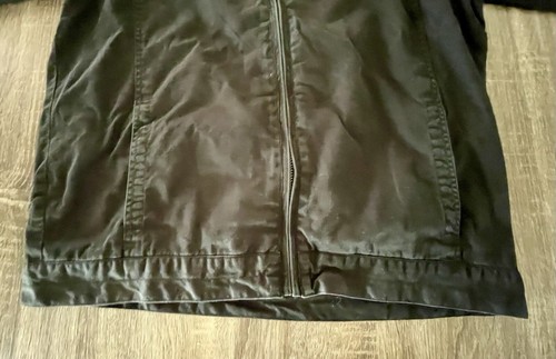 Quiksilver Jacket Mens Size Large Black Heavy Duty Cotton Zip GUC - Foto 3 di 16