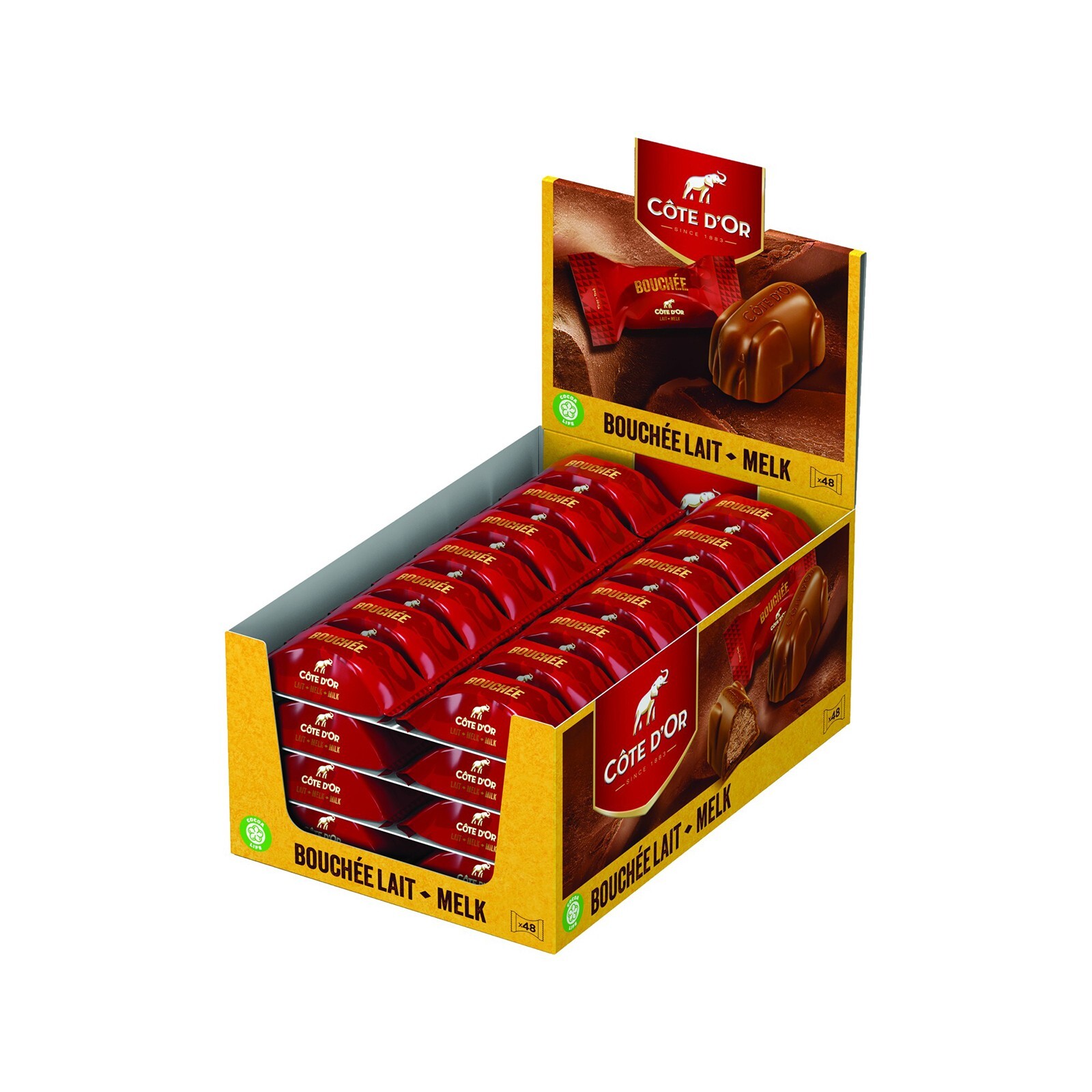Cote d'Or Bouchee Cioccolatini Latte Espositore da 48pz x 25 gr