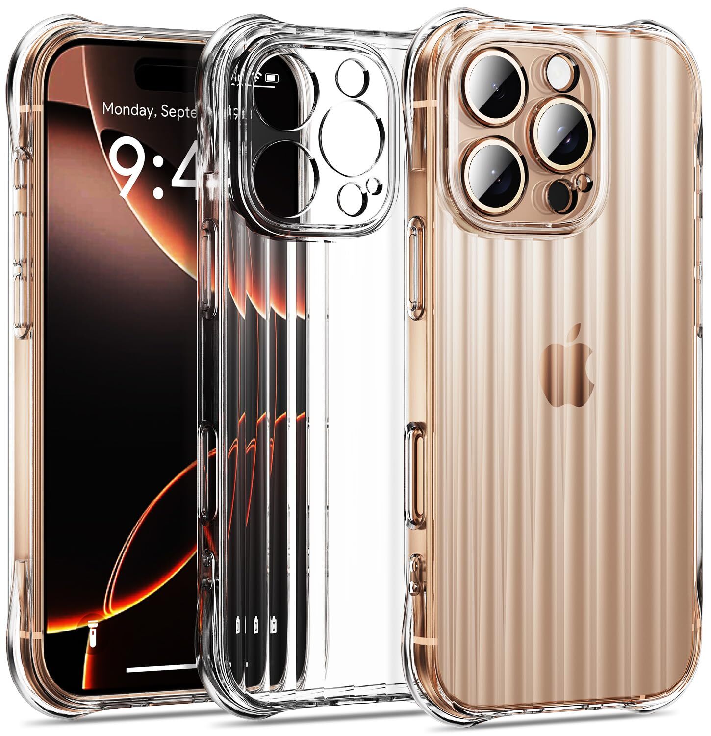 iPhone 16 Pro Case Slim Thin Flexible Clear TPU Shockproof Defender Phone Cover-image