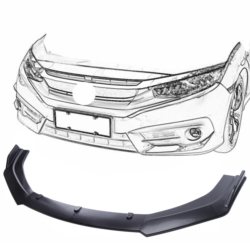 For Suzuki SX4 2006-2013 Carbon Fiber Front Bumper Lip Splitter Spoiler Body Kit - Image 2 of 4