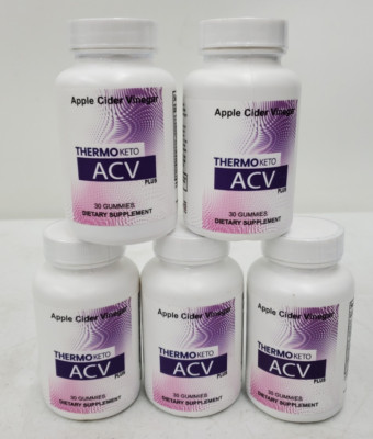 5 THERMO KETO ACV PLUS APPLE CIDER VINEGAR DIETARY SUPPLEMENT 60caps  EXP: 2/26