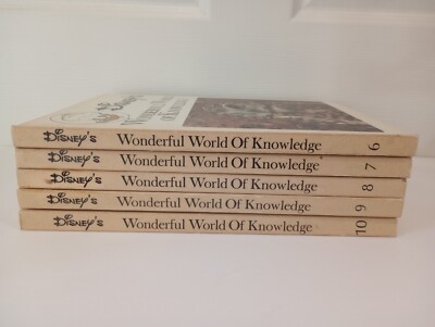 Disney's Wonderful World of Knowledge Books. Encyclopedia Set 6-10. Vintage 1971